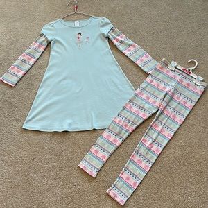 Gymboree size 8 Snowflake Ballerina Dress and leggings. EUC